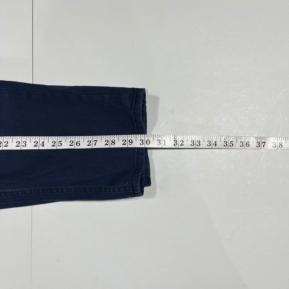 Banana Republic Linen Cotton Old Money Slim Fit Navy Pants 33x32 Preppy Career